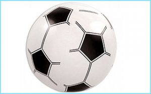 Dieser Wasserball im Fußball-Design ist hervorragend für dieses Partyspiel geeignet.