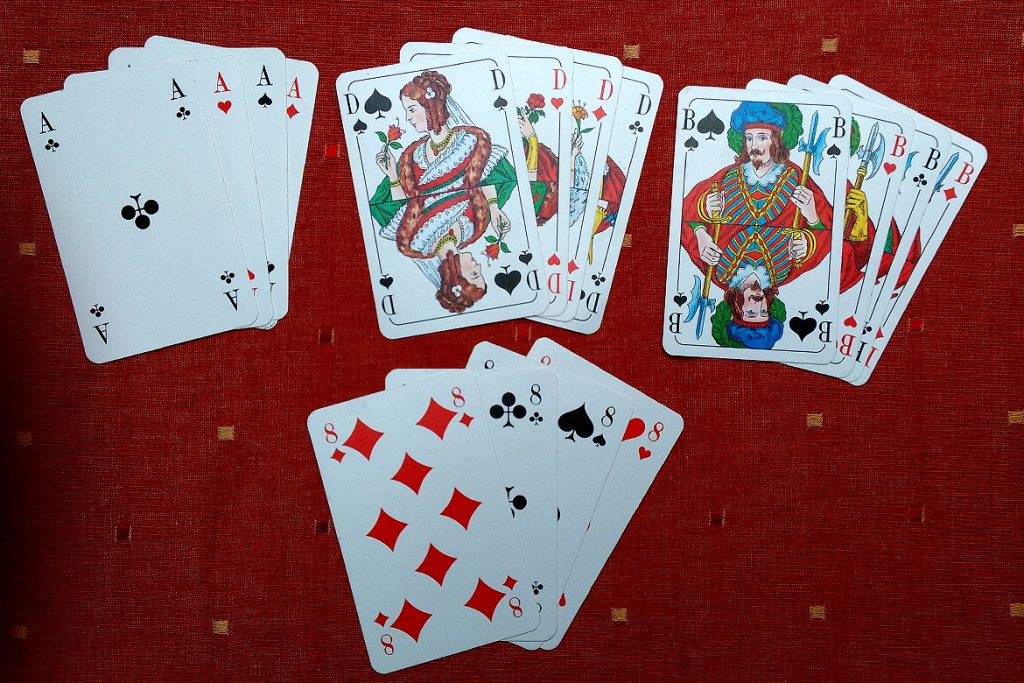 Bild 3: Hier hat ein Spieler mit vier Quartetten gewonnen