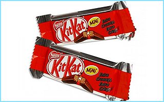 Leckere Kitkat-Mini-Schokoriegel